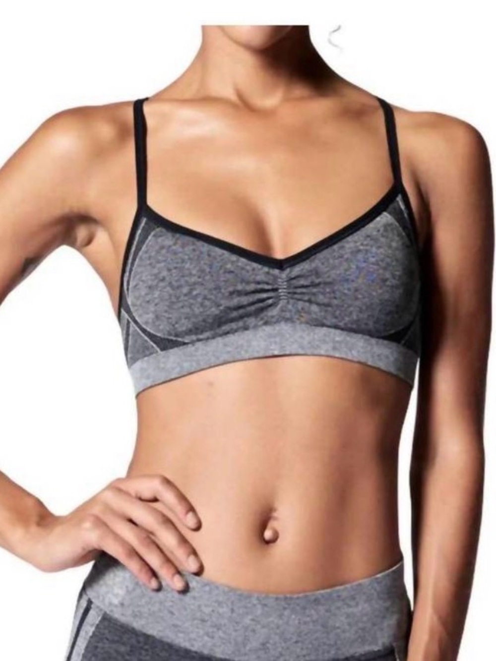 NWT RILEY 7 devotation bra in heather black Size S